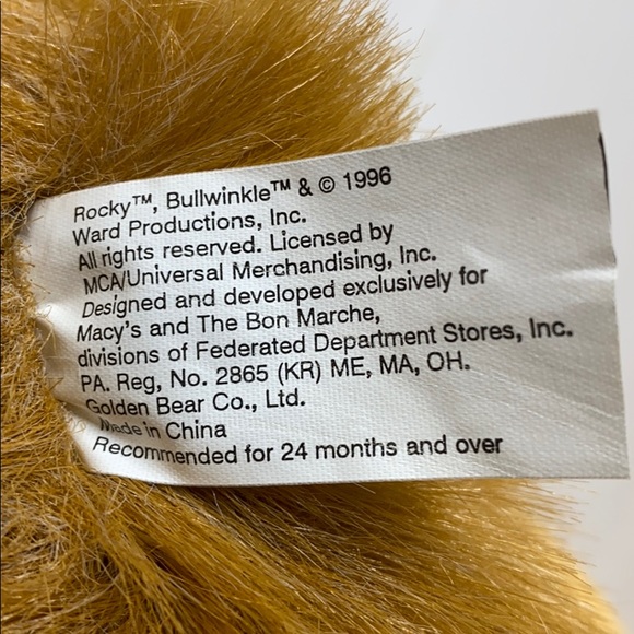 1996 BULLWINKLE Large Plush 24” - Picture 16 of 16